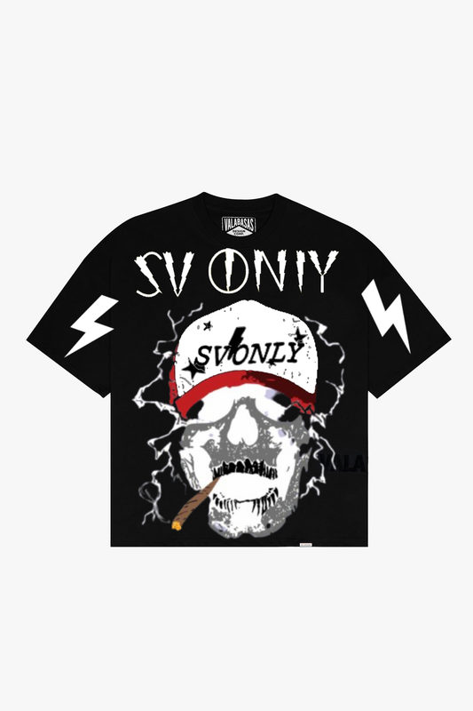 “Smoking Skull” Oversized Tee